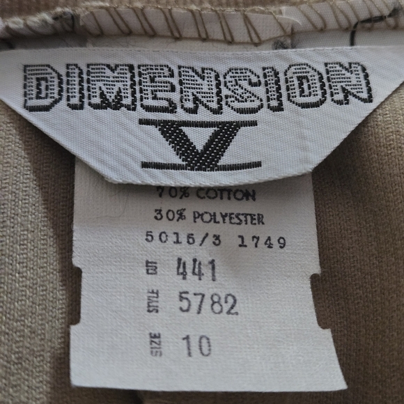 Vintage Dimensions V Corduroy Skirt Women’s Size 10 Beige High Waist A-Line - Picture 9 of 11